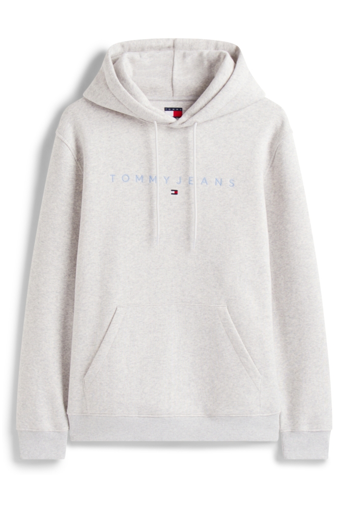TJM REG LINEAR LOGO HOODIE EXT DM0DM20746 P09 LT GREY HTR MULTI